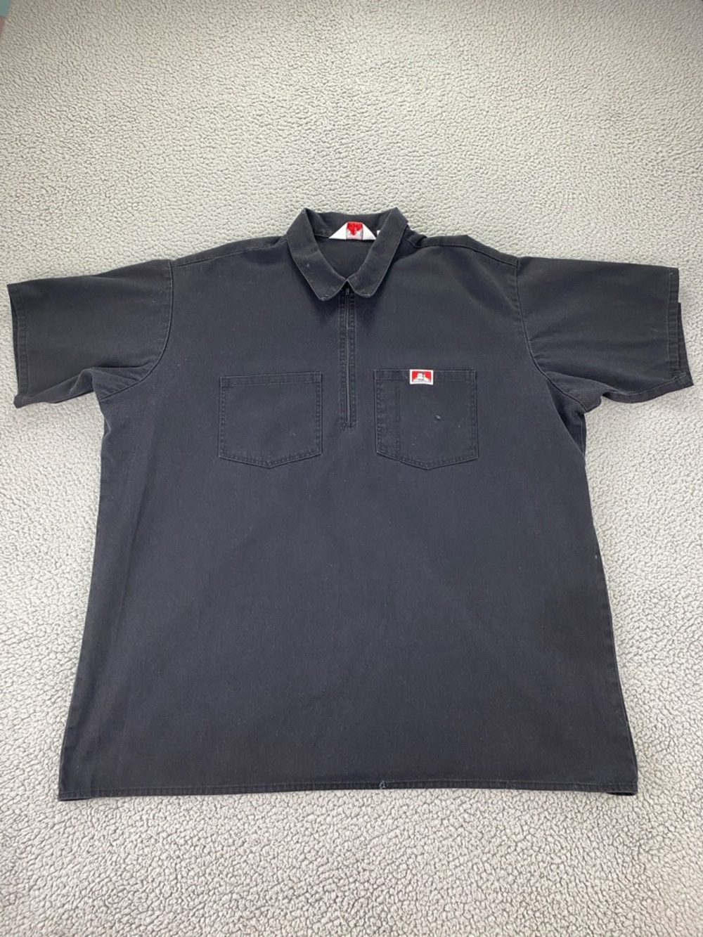 Vintage Ben Davis Half Zip Workwear Pullover Double Pocket Faded USA   Size: 3XL